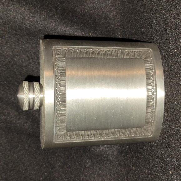 Vintage Dining Kings Pewter Deco Curved Pocket Flask Poshmark
